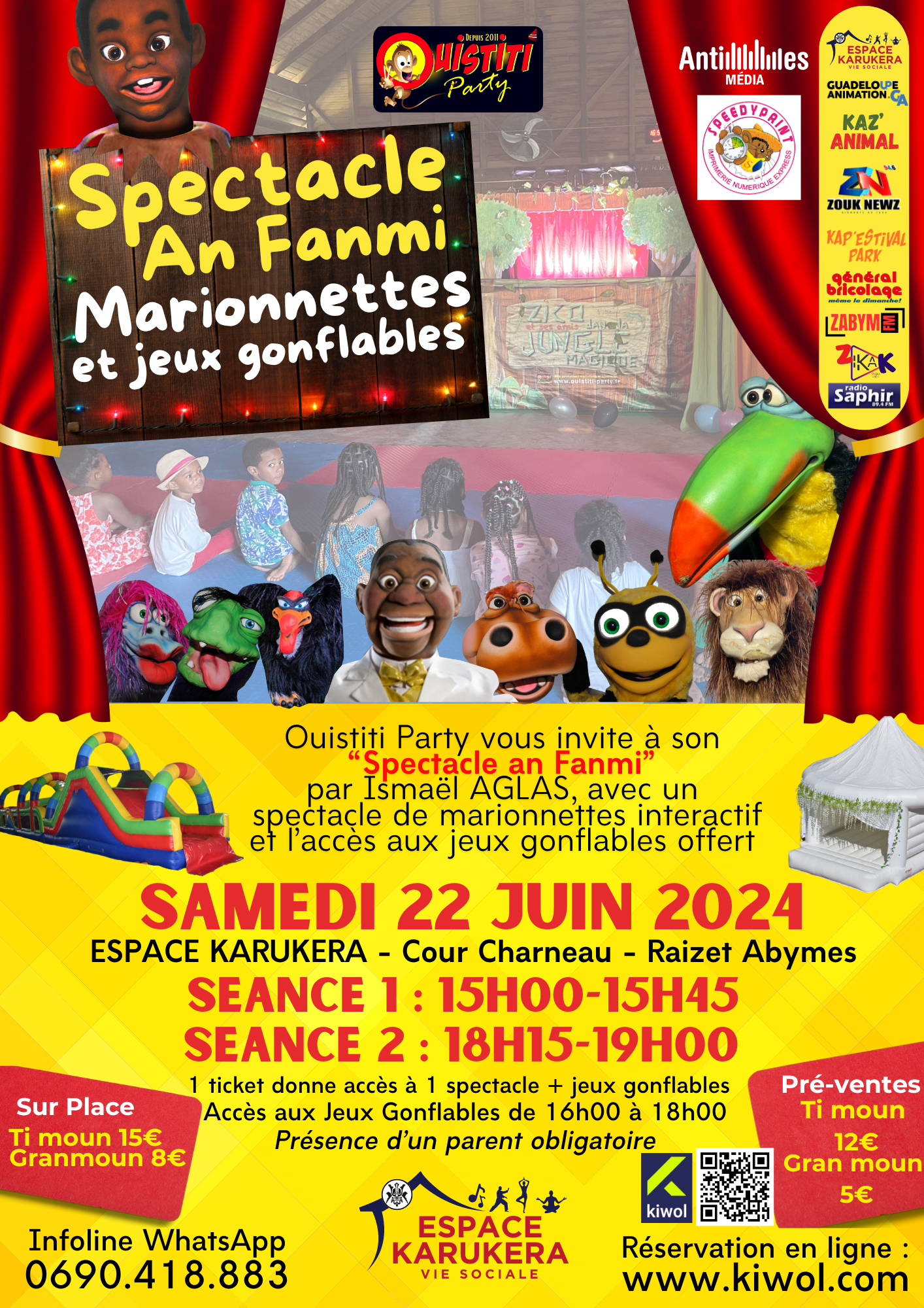 Affiche : SPECTACLE AN FANMI - Marionnettes et Jeux Gonflables 